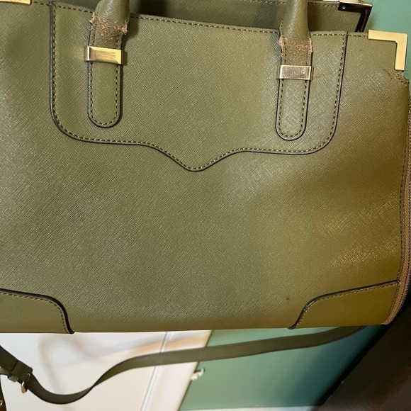 Gorgeous Green Leather Rebecca Minkoff Amorous Satchel-See Description - Picture 7 of 8